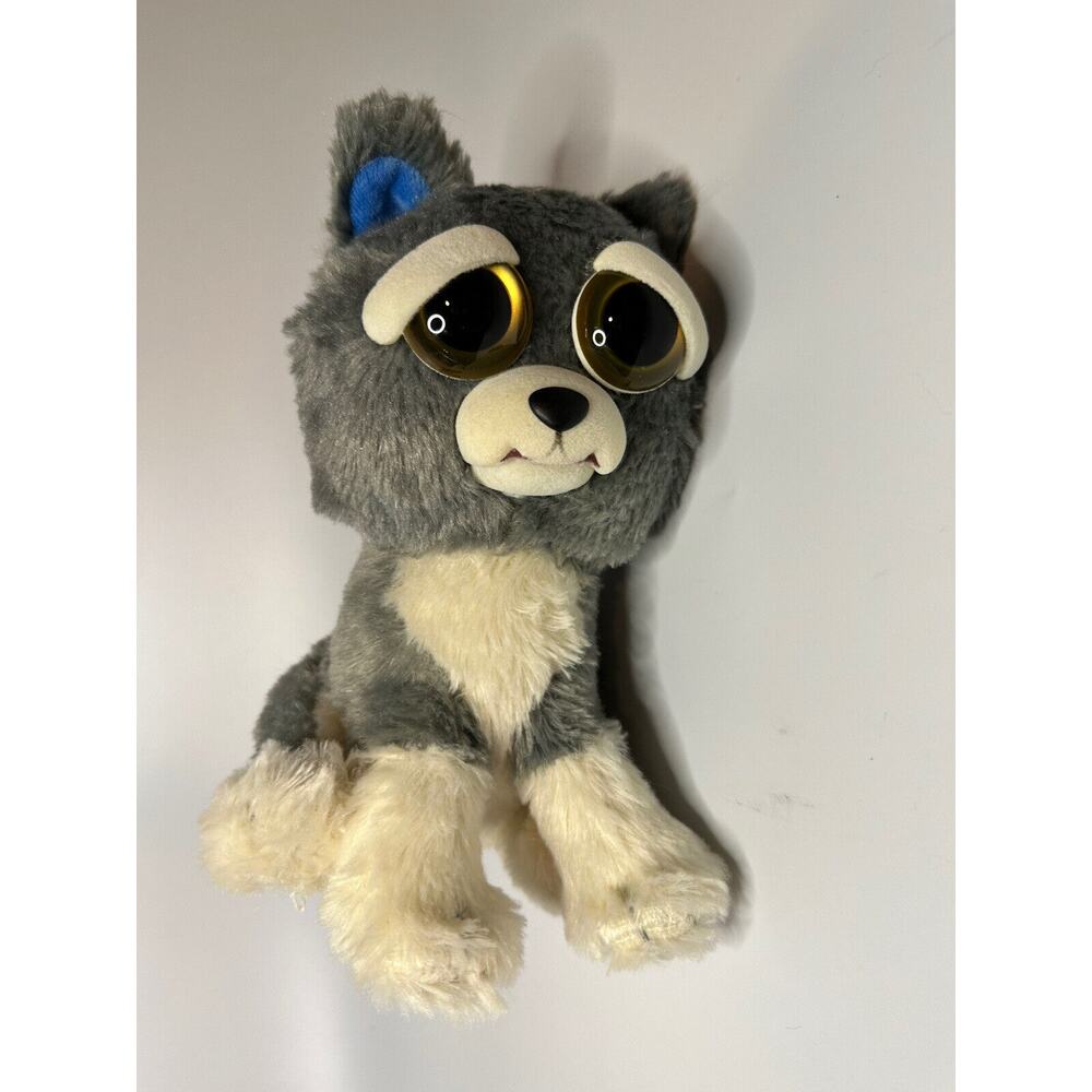 Feisty Pets Husky Dog Sammy Suckerpunch Gray Plush 9” Evil Grin Stuffed